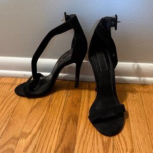 Forever 21 Black Strappy Stiletto Heels